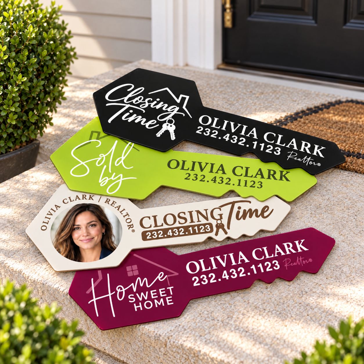 Realtor closing key signs by Closing Day Signs